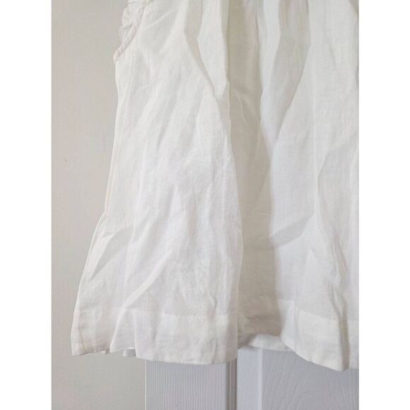 Sea New York Ramie Flutter Sleeve Top In White - Picture 5 of 8